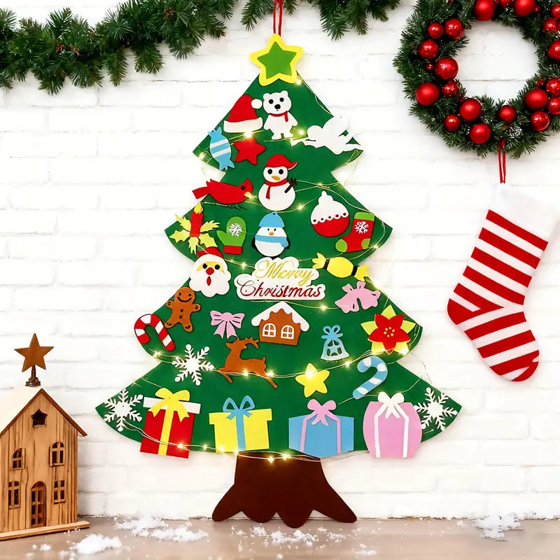 Brad de împodobit pentru copii (din material)