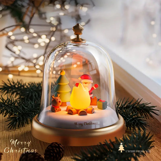 Cutie muzicală Mos Craciun -reîncărcabilă