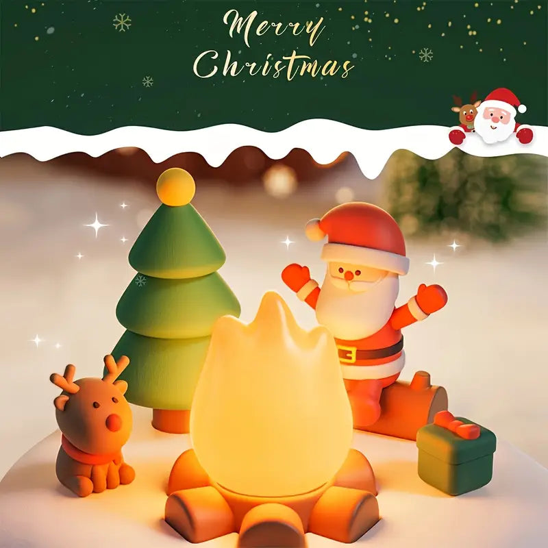 Cutie muzicală Mos Craciun -reîncărcabilă