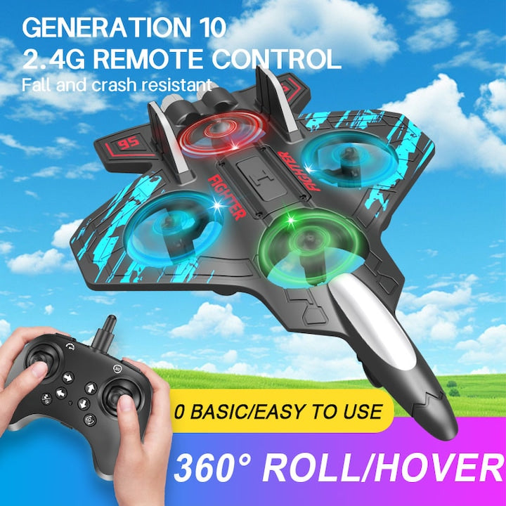 Avion cu telecomanda, face acrobatii la 360 grade