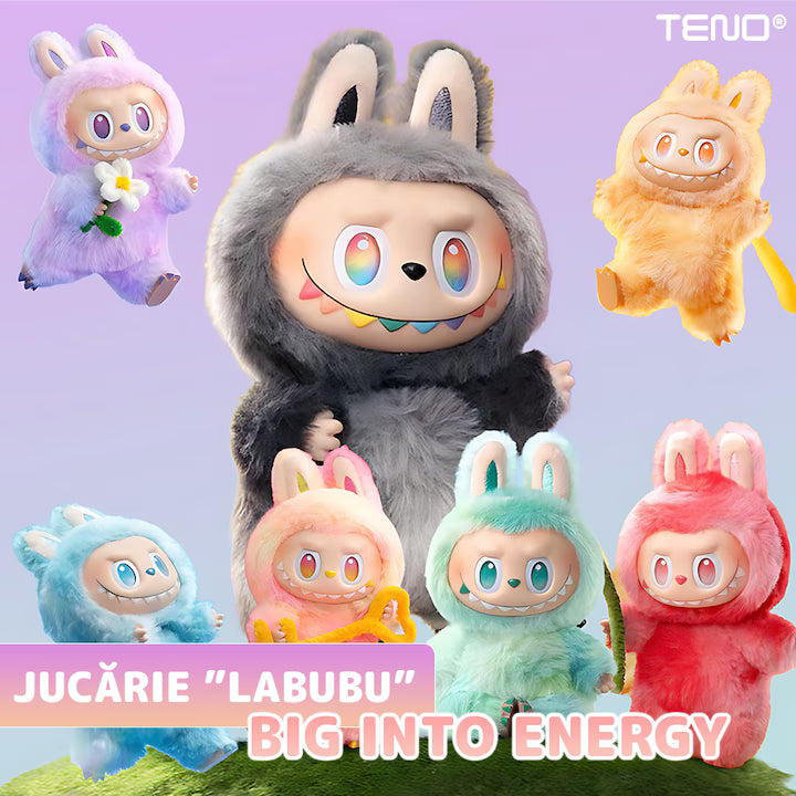 Jucarie secretă Labubu colectia Big Into Energy, breloc 15-17 cm