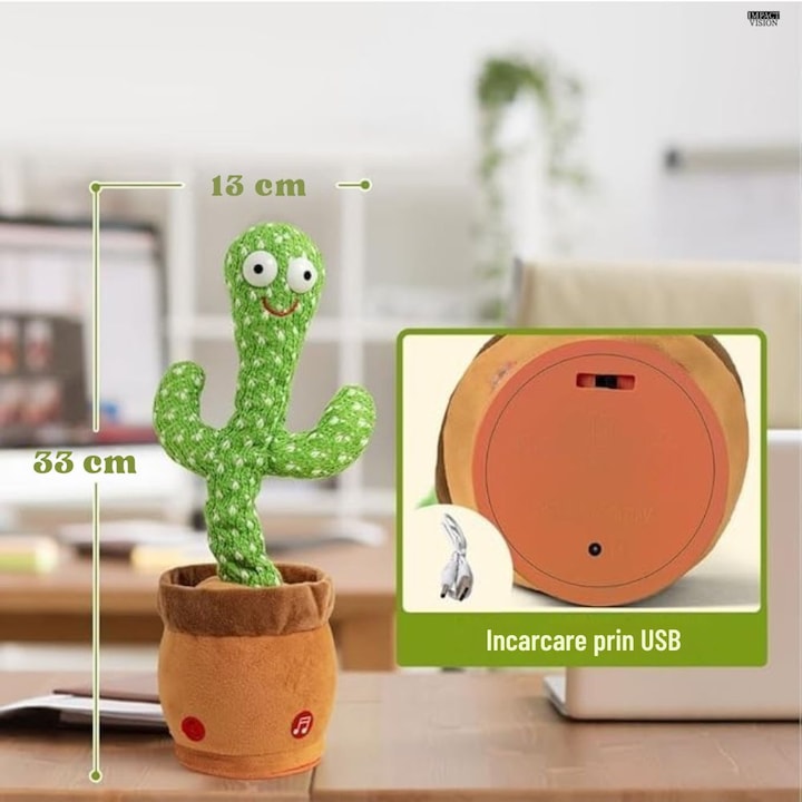 Lynac Create ™ 2025 -Cactus jucaus pentru copii - imita orice sunet!