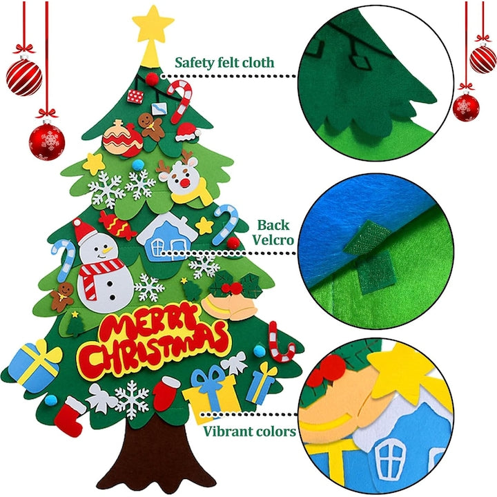 Brad de împodobit pentru copii (din material)