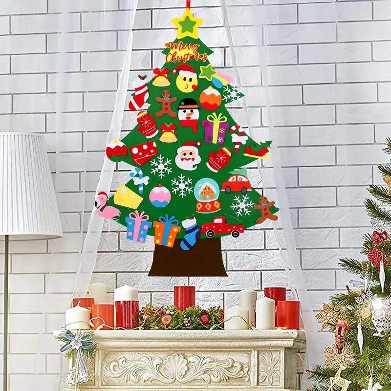 Brad de împodobit pentru copii (din material)