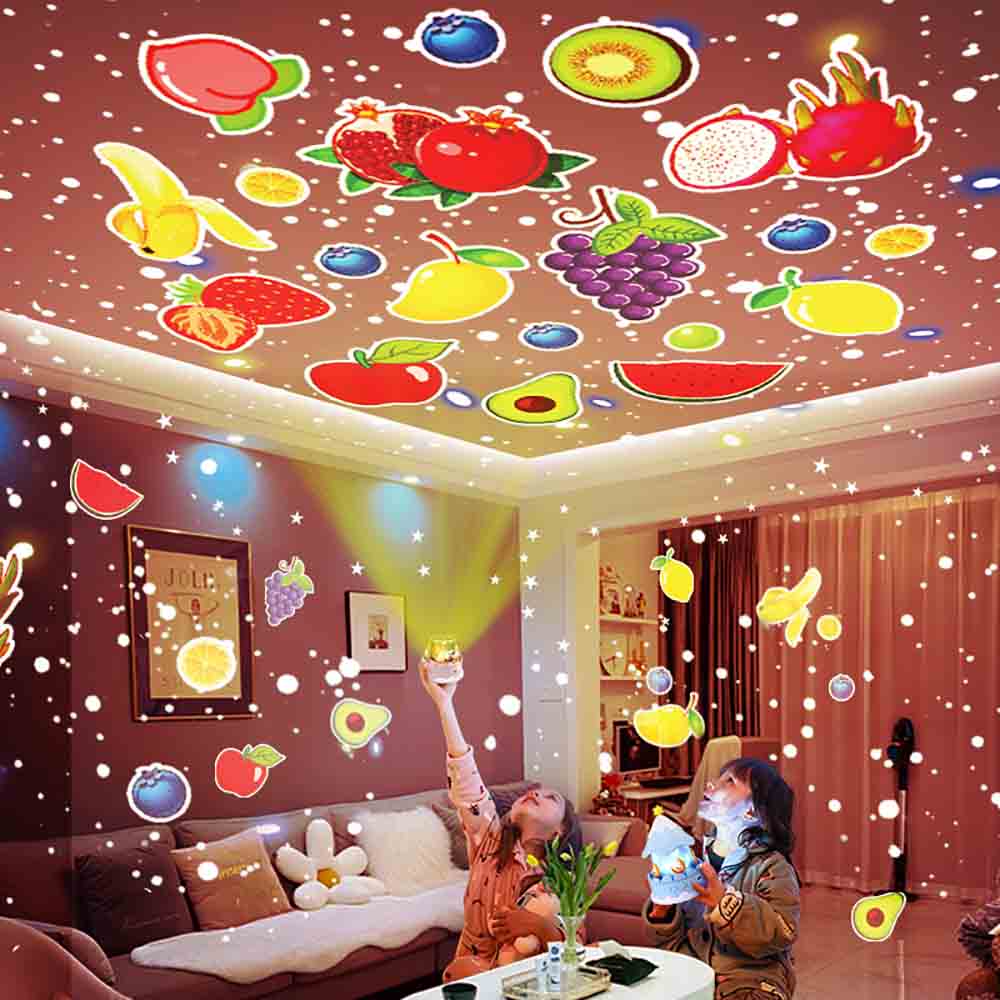 Lampa de noapte pentru copii, proiector de stele cu muzica