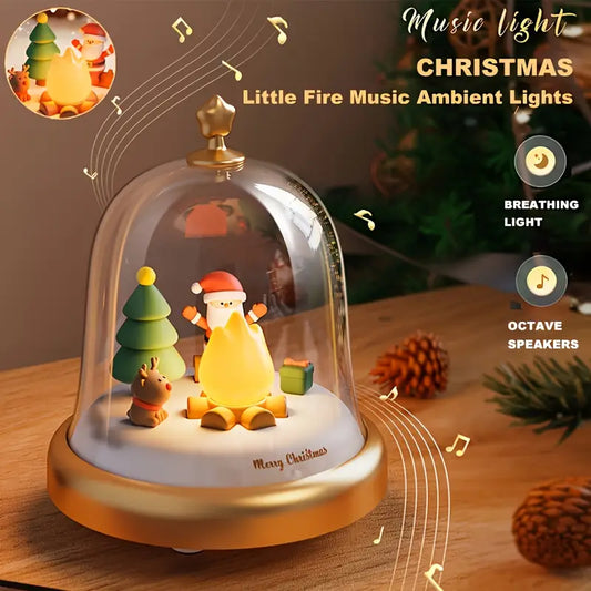 Cutie muzicală Mos Craciun -reîncărcabilă