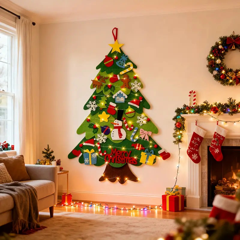 Brad de împodobit pentru copii (din material)